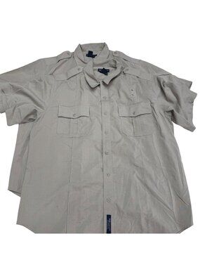 5.11 Tactical Series Men's Khaki SS Button Up Shirts Chest Pockets Lot Of 2, XL